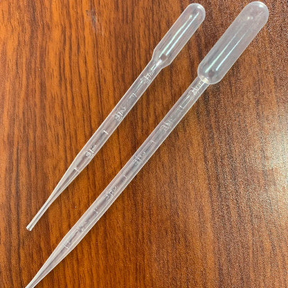 100PCS Laboratory Pipette Set — Plastic Disposable Graduated Droppers, 0.2/0.5/1/2/3/5/10mL for Liquid Measurement