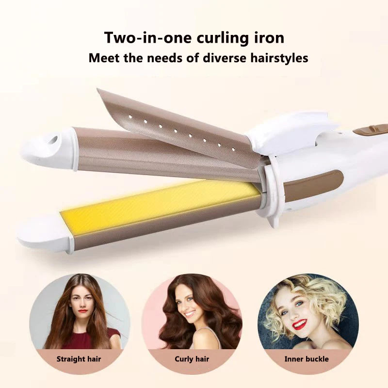 Professional Electric Hair Curler – 9-38mm Temperature Adjustable Curling Iron Wand with LCD Display