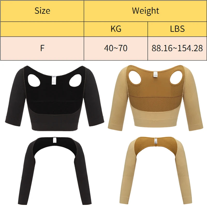 Upper Arm Shaper for Women – Shoulder Slimmer Compression Sleeves & Posture Corrector Body Shapewear Top