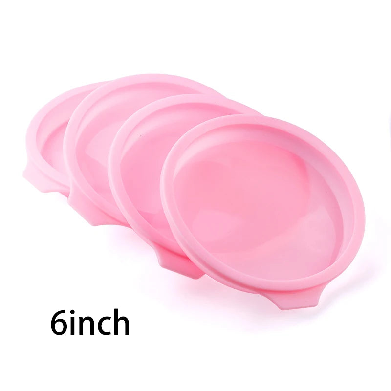 FAIS DU Silicone Cake Pan Set – 2-8pcs 4/6/8inch Round Molds for Rainbow Cake & Mousse Baking