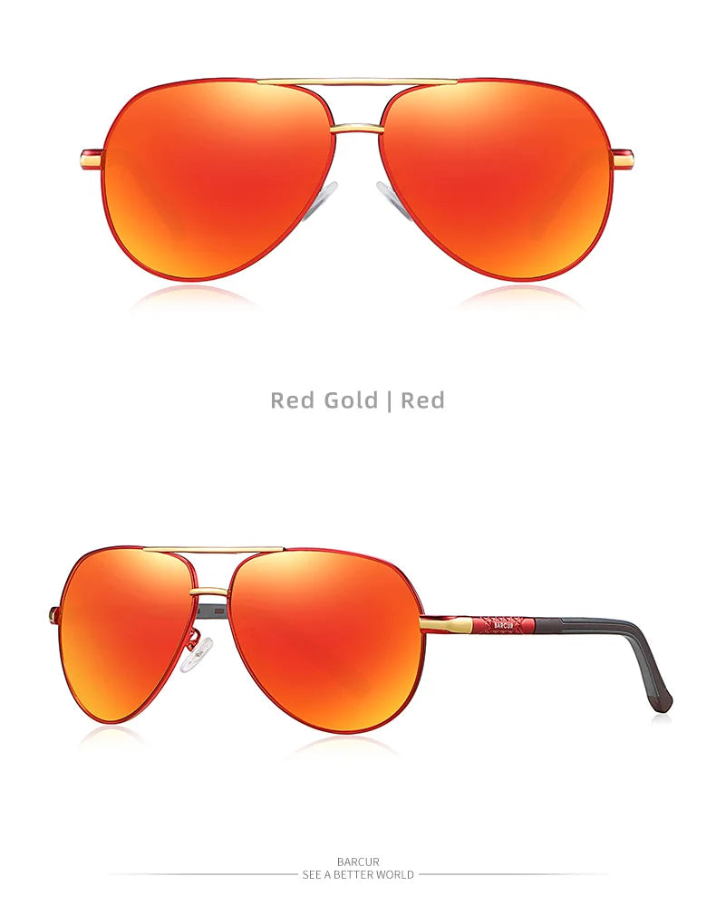 BARCUR Aluminum Vintage Polarized Sunglasses – Classic Men’s & Women’s Driving Shades, UV Protection Eyewear