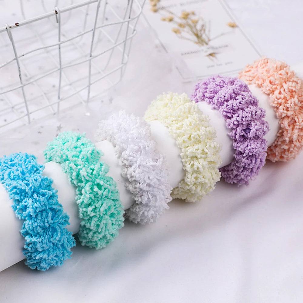 Luminous Plush Hair Ropes - Colorful Hair Accessories for Women and Girls, Ponytail Holders, Scrunchies, Elastic Hair Bands