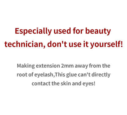 GLAMLASH Eyelash Extension Glue — Black Adhesive Kit for Individual False Lashes, 0.3–2 Sec Dry Time, Professional Use