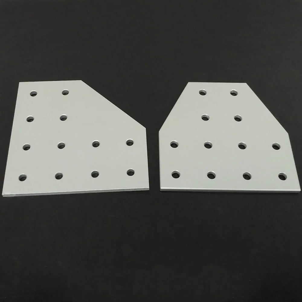 12 Hole Silver Corner Bracket Joint Plate - Angle Connector for 4040/6060 Aluminum Profiles
