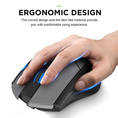 INPHIC Bluetooth Wireless Mouse – Rechargeable 2.4G Silent Office Mouse for PC, Laptop, Tablet, and Smartphone