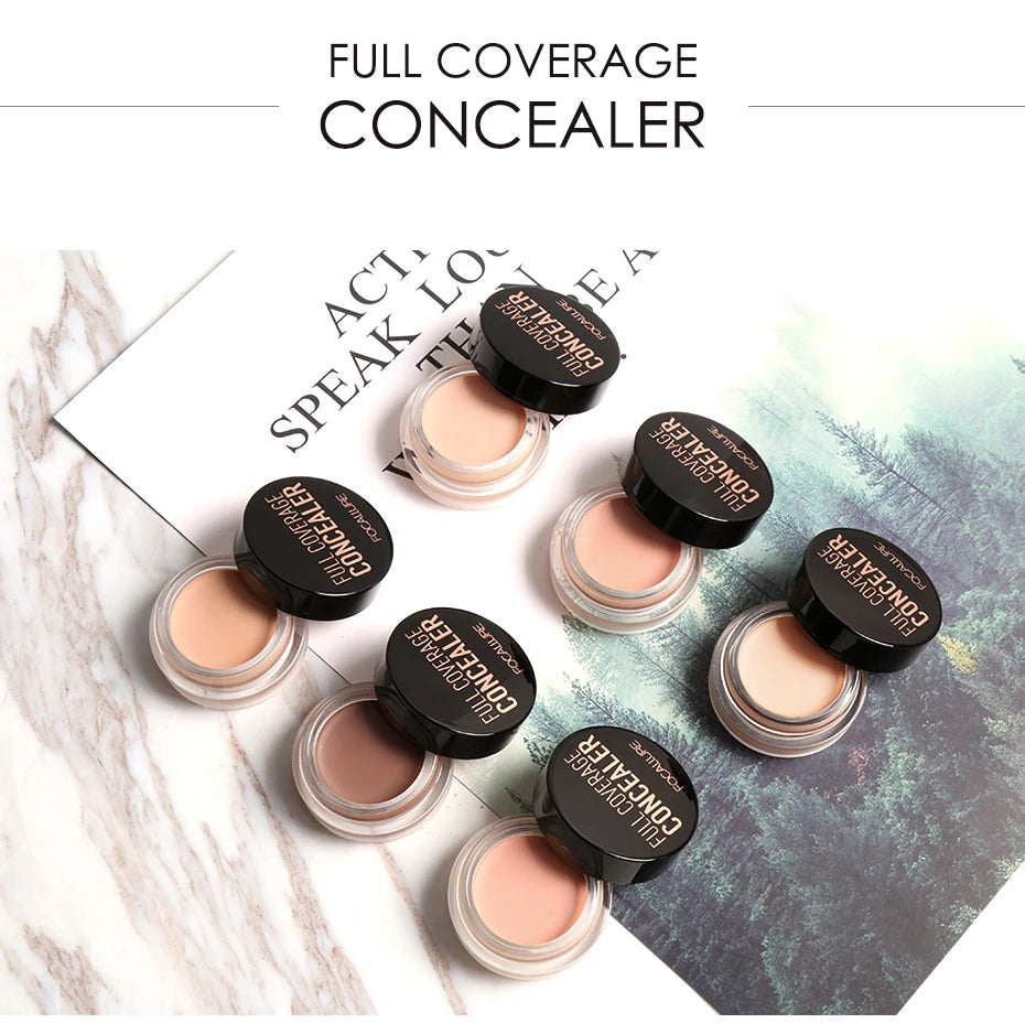 FOCALLURE Full Coverage Concealer Cream – Waterproof, Long-Lasting, Oil-Control & Lightweight Moisturizing Foundation Makeup