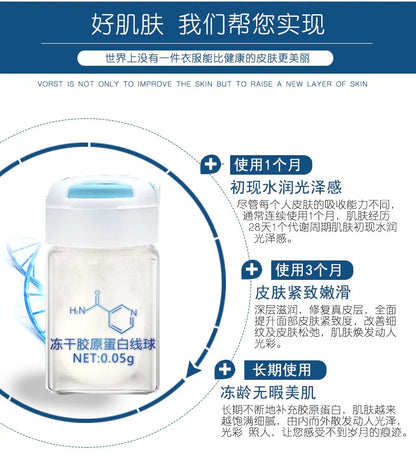 Korea Facial Hydrolyzed Silk Protein Collagen Serum – Moisturizing, Hydrating, Lifting, and Firming Essence for Fine Lines & Skincare
