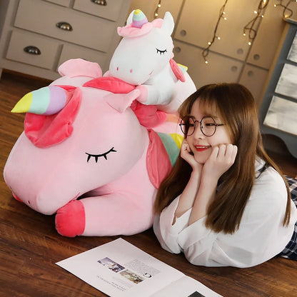 25cm Kawaii Giant Unicorn Plush Toy – Soft Stuffed Animal Horse Doll, Perfect Pillow & Birthday Gift for Girls