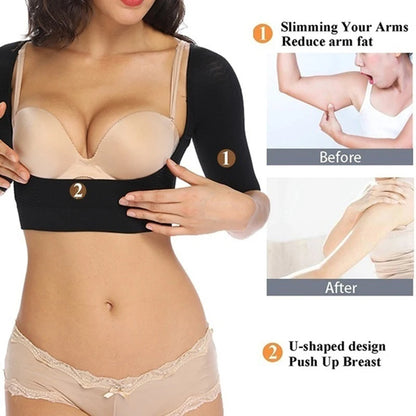 Upper Arm Shaper for Women – Shoulder Slimmer Compression Sleeves & Posture Corrector Body Shapewear Top