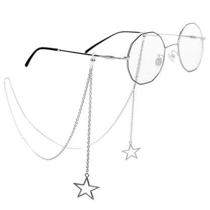 Women Pearl Star Eyeglass Chain - Fashion Beaded Sunglasses Holder Neck Strap For Reading Glasses