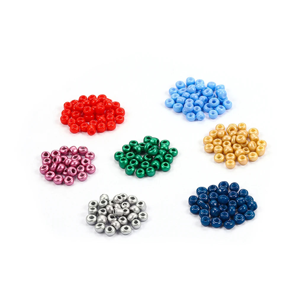 Czech Glass Seed Beads 3/4mm 300/600Pcs - Small Round Loose Charm Beads for DIY Jewelry Making, Earrings, Bracelets & Crafts