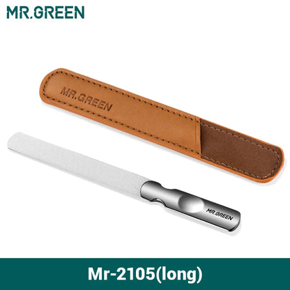 MR.GREEN Double-Sided Nail File — Stainless Steel Manicure & Pedicure Tool for Professional Finger & Toe Care