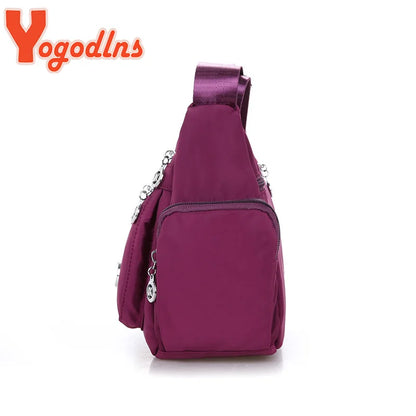 Yogodlns Oxford Waterproof Shoulder Bag – Women’s Casual Crossbody, Large Capacity Multifunction Messenger & Shopping Handbag