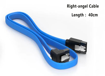 SATA 3.0 Hard Drive & SSD Cable - 90-Degree SATA Data Adapter for Asus, MSI & Gigabyte Motherboards