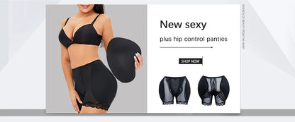 Women’s Buttock Enhancing Shapewear – Push-Up Padding Panties with Waist Trainer & Hip/Thigh Contouring Shorts