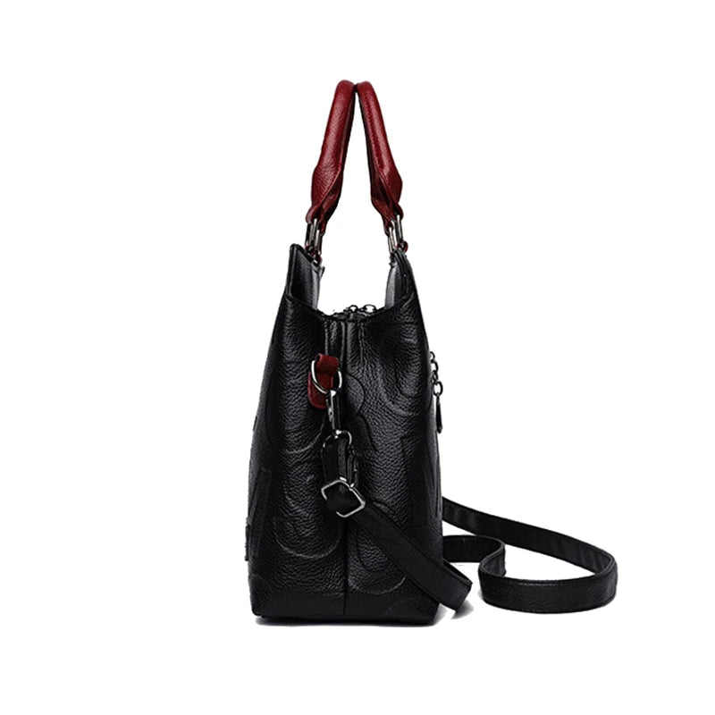 PU Leather Casual Crossbody Bag for Women - Luxury Designer Tote Handbag, Large Capacity Travel Shoulder Sac