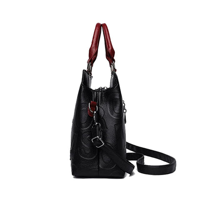 PU Leather Casual Crossbody Bag for Women - Luxury Designer Tote Handbag, Large Capacity Travel Shoulder Sac