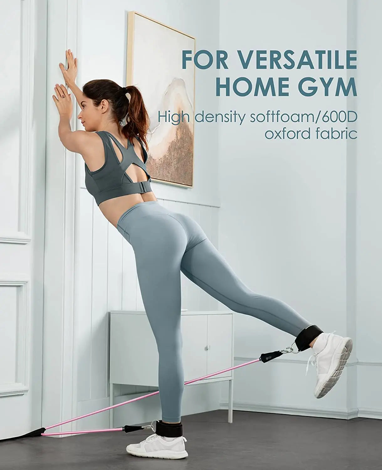 300lb Booty Resistance Band Set – Elastic Workout Harness for Home, Gym, Training & Dumbbell Exercises