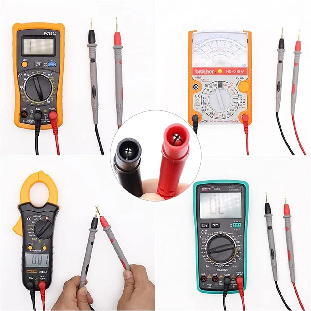 1000V 20A Universal Digital Multimeter Test Leads - 10A Probe Wires with Pen Tip for Multimeter Testing