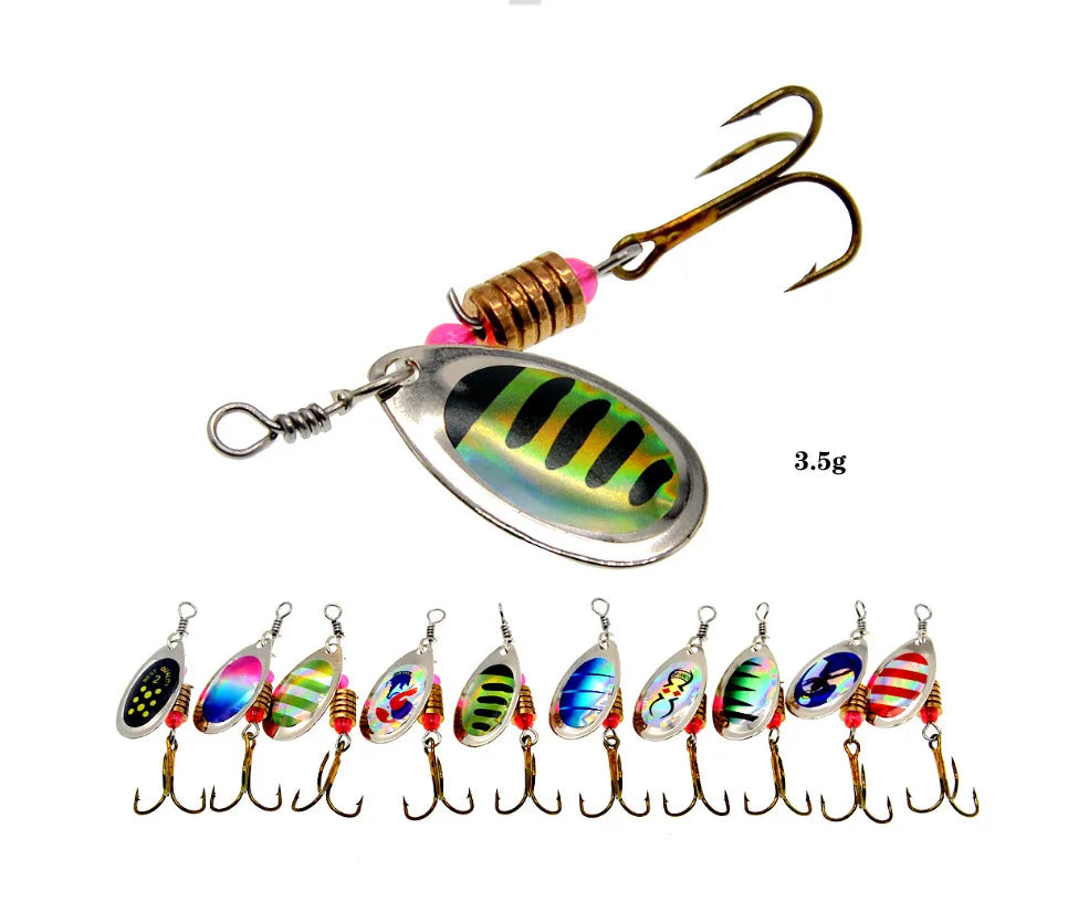 16pcs Metal Spoon Spinner Fishing Lure Set – Crankbaits & Wobblers for Pike, Artificial Bait Fishing Kit