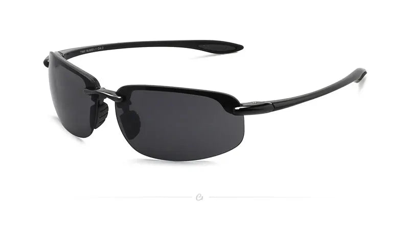 JULI Sports Sunglasses – TR90 Rimless Frame, UV400 Protection for Men & Women, Ideal for Cycling, Running, Fishing, Baseball, and Driving, Model 8001