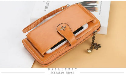 New Women’s PU Leather Wallet — Fashion Long Zipper Purse, Top Quality Brand Card Holder, Classic Female Wallet