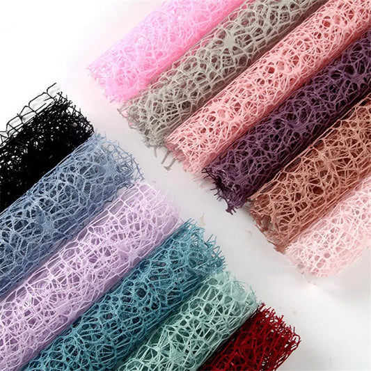 Mesh Bouquet Wrapping Paper: DIY Craft Decor for Weddings, Birthdays, and Scrapbooking