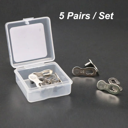 5 Pairs Bicycle Chain Quick Link Connectors – Magic Master Links for 6-12 Speed Mountain Bike Cycling