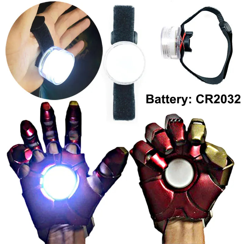 Iron Man LED Palm Light — DIY Glove Lamp Accessories for Tony Stark Cosplay & Halloween Props