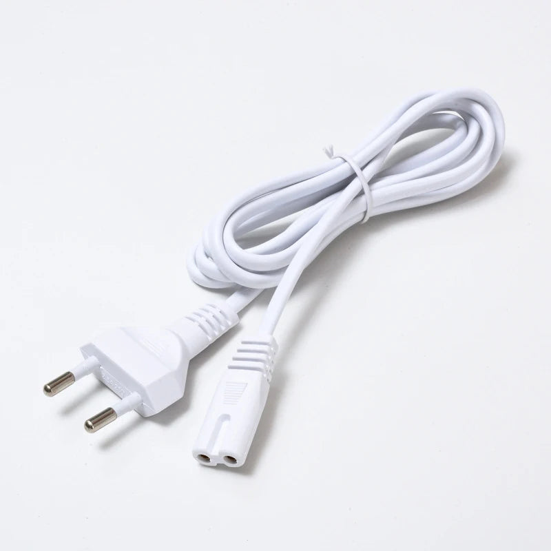 2-Pin US/EU to C7 C8 Power Extension Cable – Figure 8 LED Light & Laptop Cord for PS4, 0.6M/1.5M