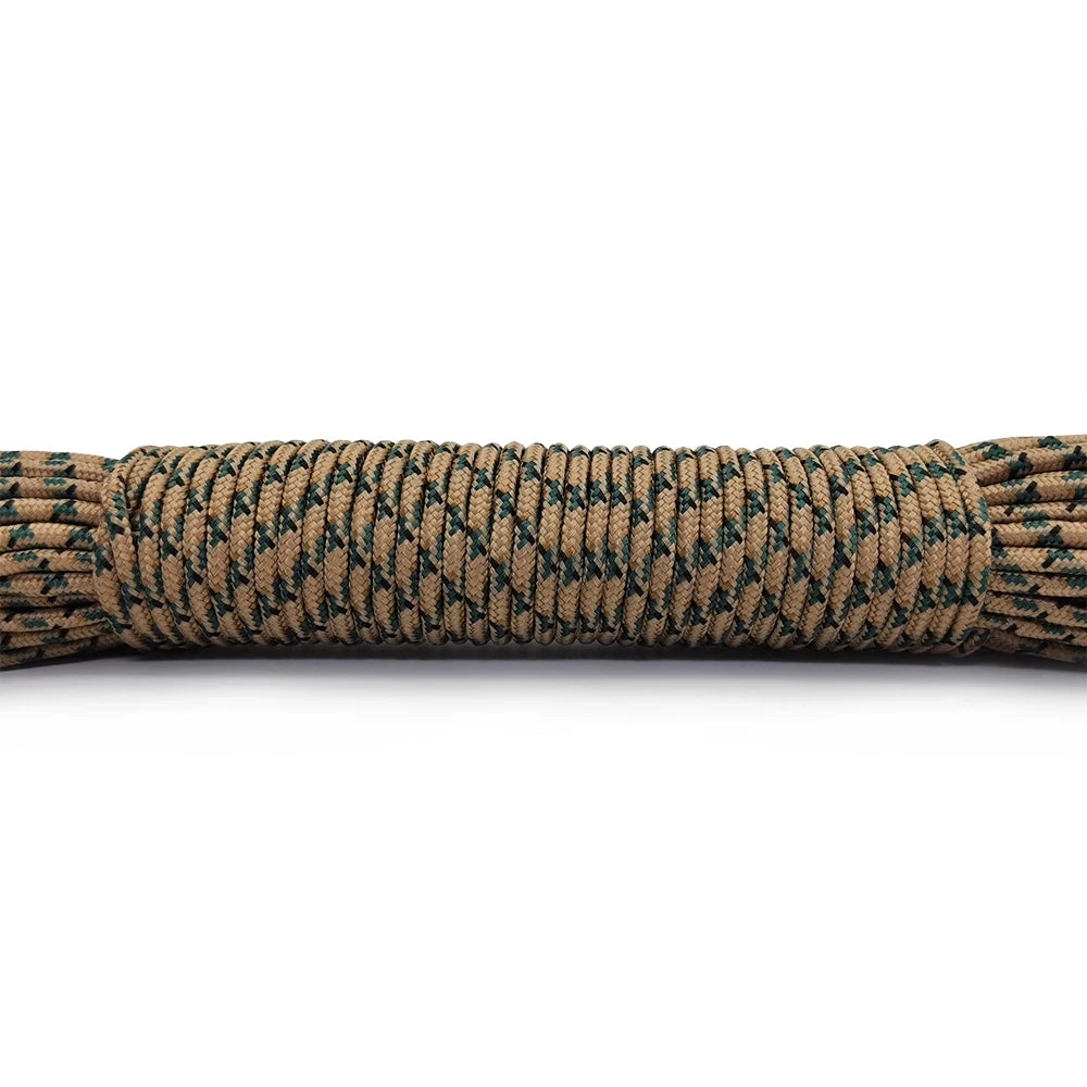 100FT 3mm Paracord Rope – Heavy Duty Parachute Cord for Hiking, Camping, Survival & DIY Bracelets