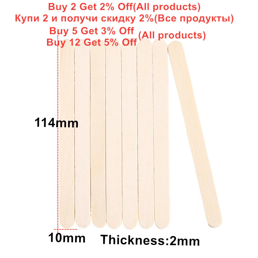 50/100/150PCS Resin Stirring & Popsicle Sticks – DIY Epoxy, Ice Cream, Wood Craft Tools