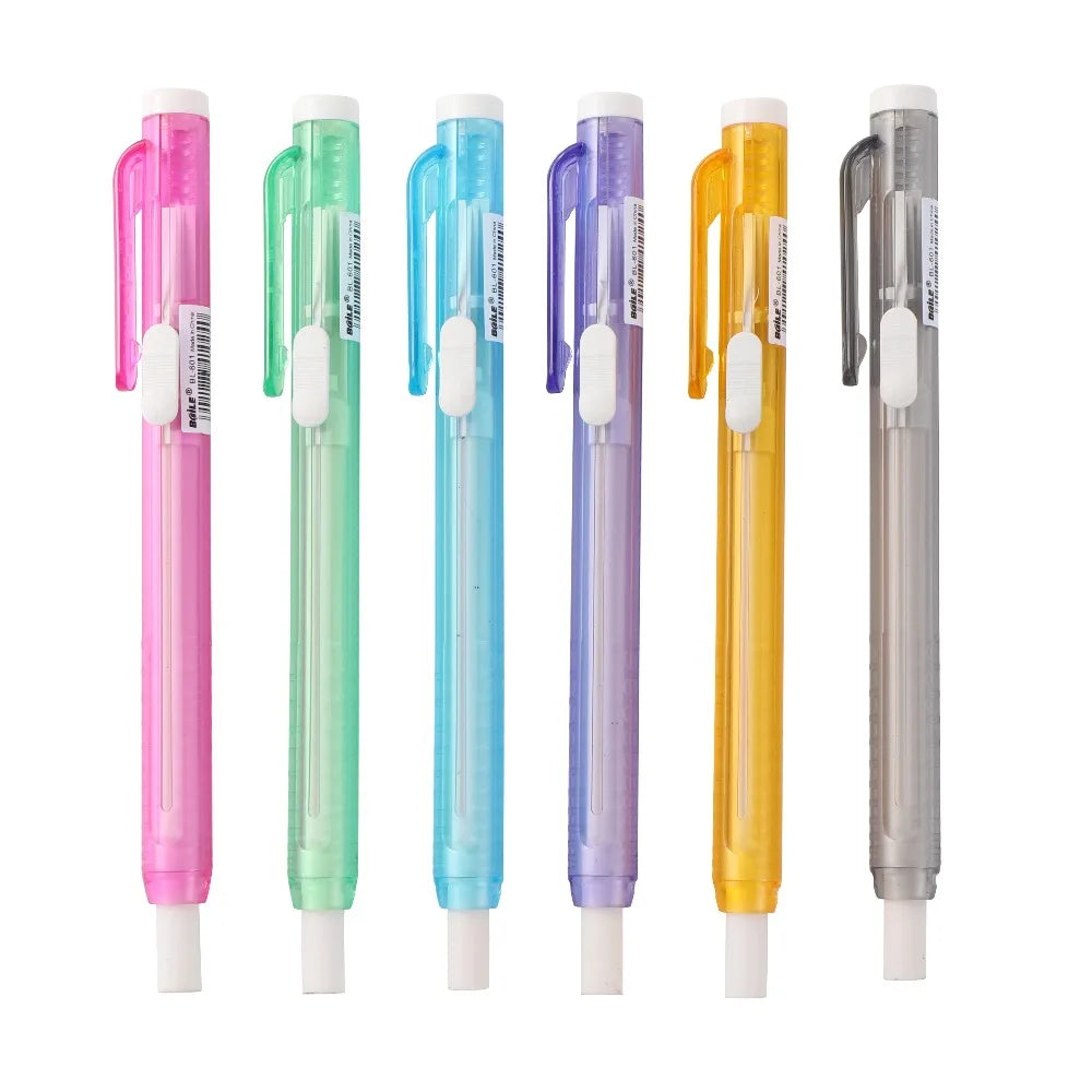 Pen-Shaped Pencil Erasers — Novelty School Stationery for Kids & Office Supplies