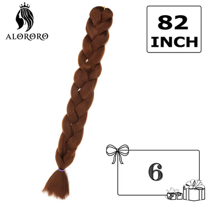 82-Inch Synthetic Braiding Hair Extensions – Jumbo Crochet Box Twist Braids in Green, Red, Pink & Yellow, Pure Color Wholesale