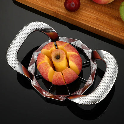Versatile 8-in-1 Stainless Steel Kitchen Tool: Apple Corer, Slicer, Fruit Splitter, Pear Divider, Cutting Knife, Vegetable Chopper, and More!