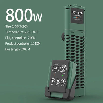 New Aquarium Submersible Heater – LCD Display, Adjustable Water Heating Rod, Auto Constant Temperature