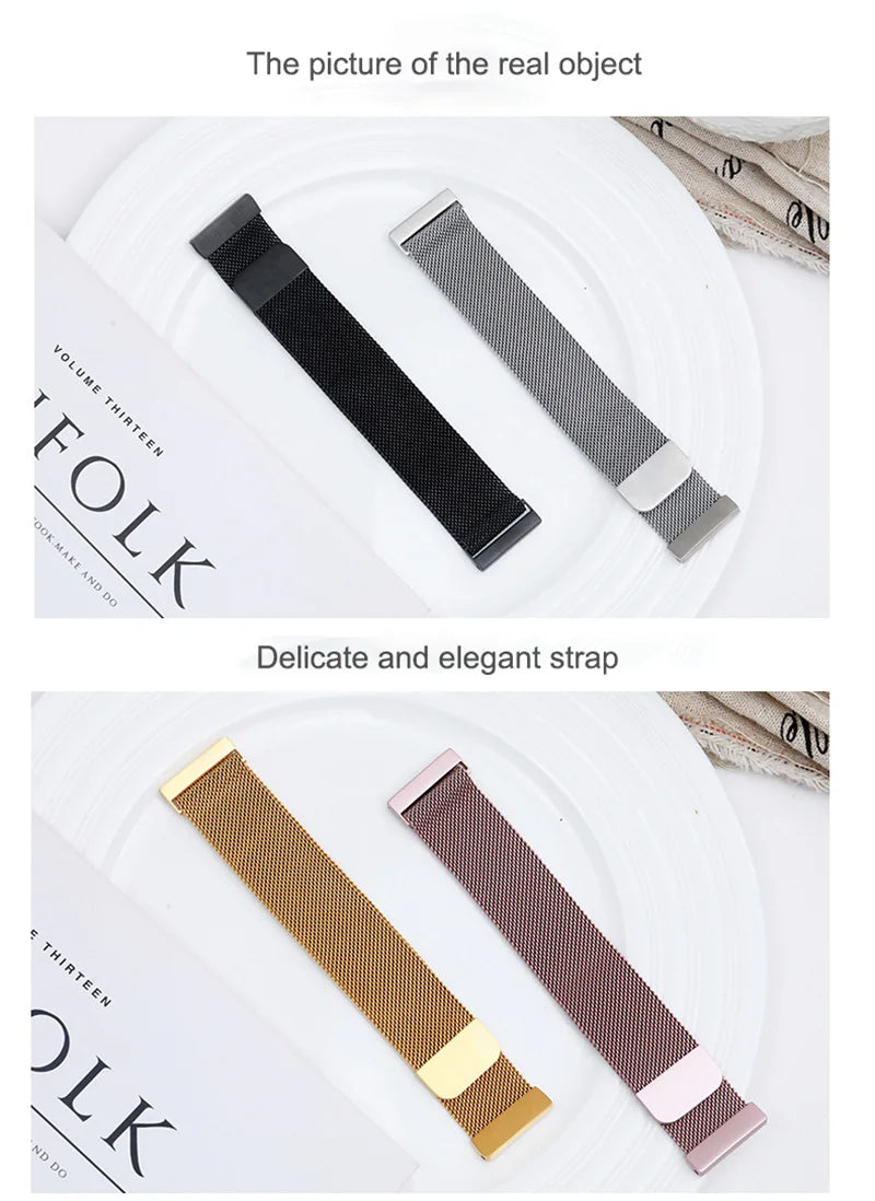 18mm-22mm Metal Watch Strap – Milanese Loop Bracelet for Garmin Vivoactive, Venu, Forerunner & SQ Series