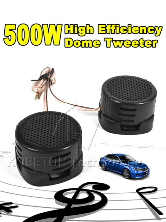 2X Car Mini Dome Tweeter Speakers – Universal High Efficiency, Super Power Loud Audio Sound for Car Tweeters