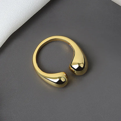 LIVVY Silver Color Double Ball Beads Opening Rings: Trendy Couple Jewelry Gift for Women - 2021 Fashion Trend