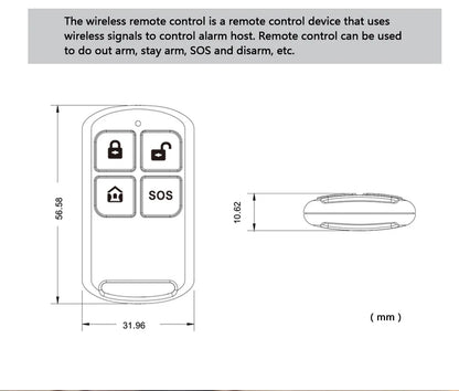 PGST PF-50 Wireless Remote Control – High-Quality Home Security System Alarm