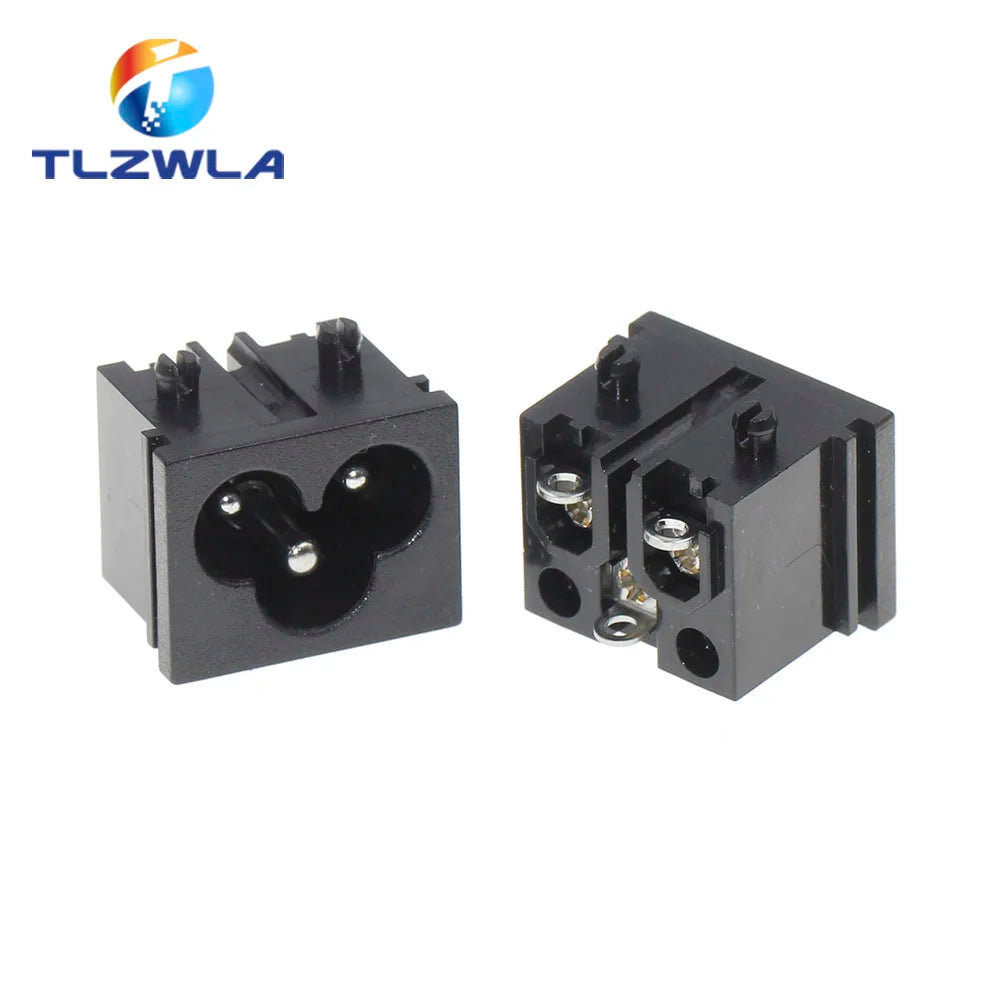 Pure Copper AC Power Socket with Switch – 2-Hole 3-Core Weldable Charging Power Outlet for Electrical Installation