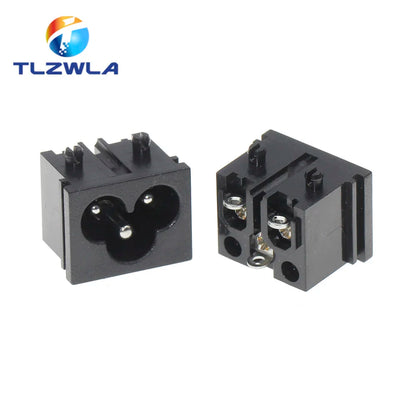 Pure Copper AC Power Socket with Switch – 2-Hole 3-Core Weldable Charging Power Outlet for Electrical Installation