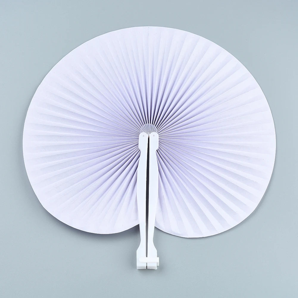 20/30PCS Personalized White Wedding Heart Paper Fans – Custom Logo Party Souvenirs & Guest Gifts for Engagements & Baptisms