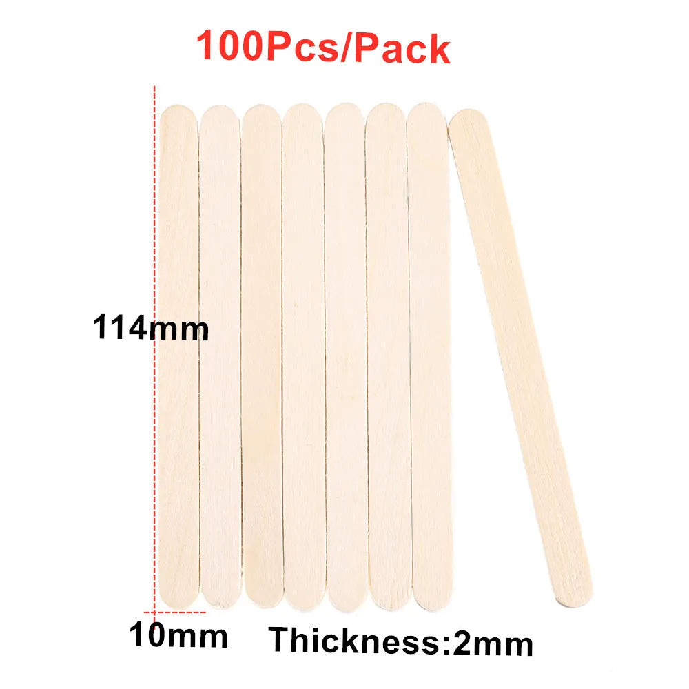 50/100/150PCS Resin Stirring & Popsicle Sticks – DIY Epoxy, Ice Cream, Wood Craft Tools