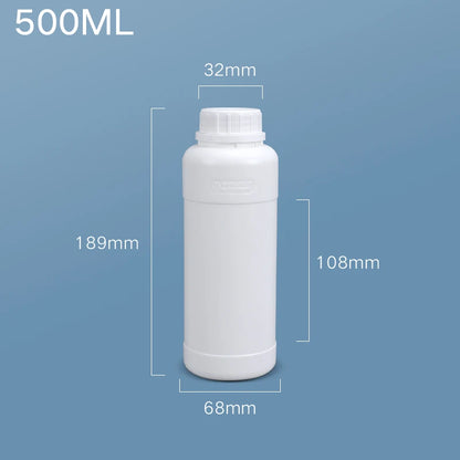 Empty Fluorinated Plastic Bottle with Tamper-Evident Cap — Leakproof Refillable Liquid Container 50ml-1000ml
