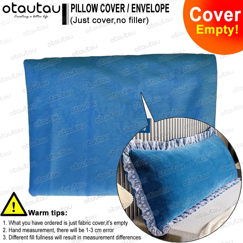 OTAUTAU Bed Headboard Pillowcase - Rectangle Long Body Pillow Cover for Headboard, Sofa & Bedding Decor KD012