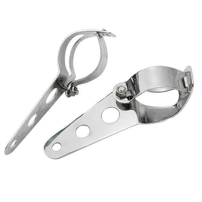 Universal Motorcycle Headlight Mount Bracket – Adjustable Fork Clamp Holder for Chopper & Motor Forks 27-48mm