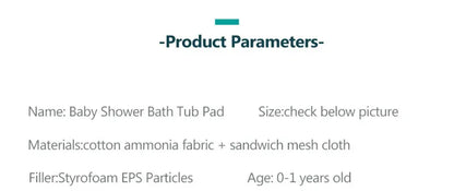 Non-Slip Baby Bath Cushion – Newborn Safety Support Pad & Soft Bathtub Mat