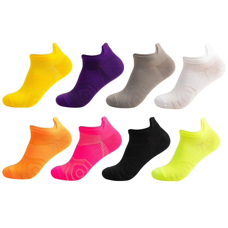 Athletic No-Show Ankle Socks — Breathable, Non-Slip Nylon Sports Socks for Basketball, Running, Biking & Football