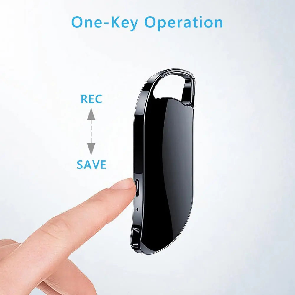 V11 Smart Audio Mini Voice Recorder - 32GB/64GB USB Drive Dictaphone with Voice Activation, Keychain Audio Recording for Meetings and Business